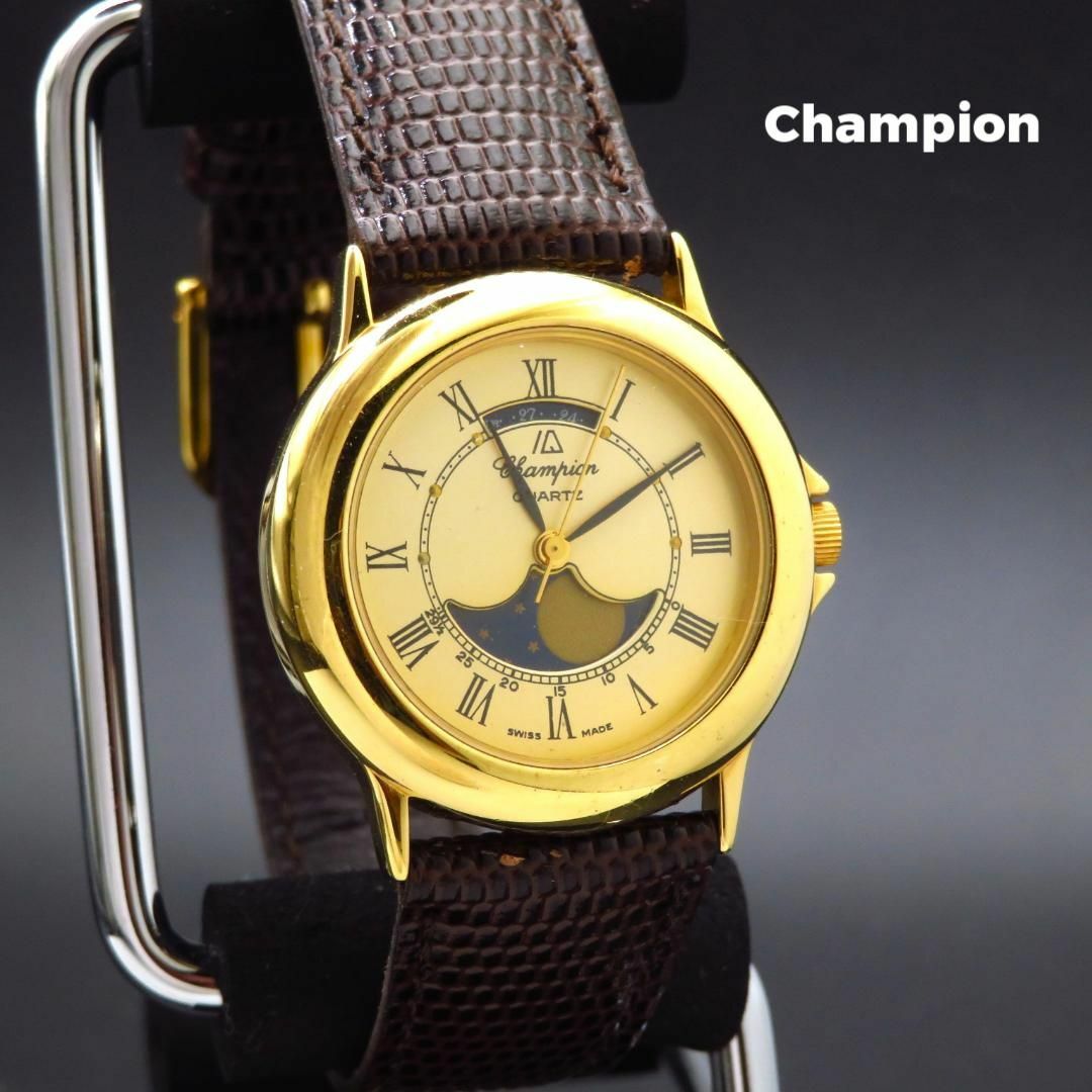 Champion ムーンフェイズ 腕時計 ローマン スイス製  メンズの時計(腕時計(アナログ))の商品写真