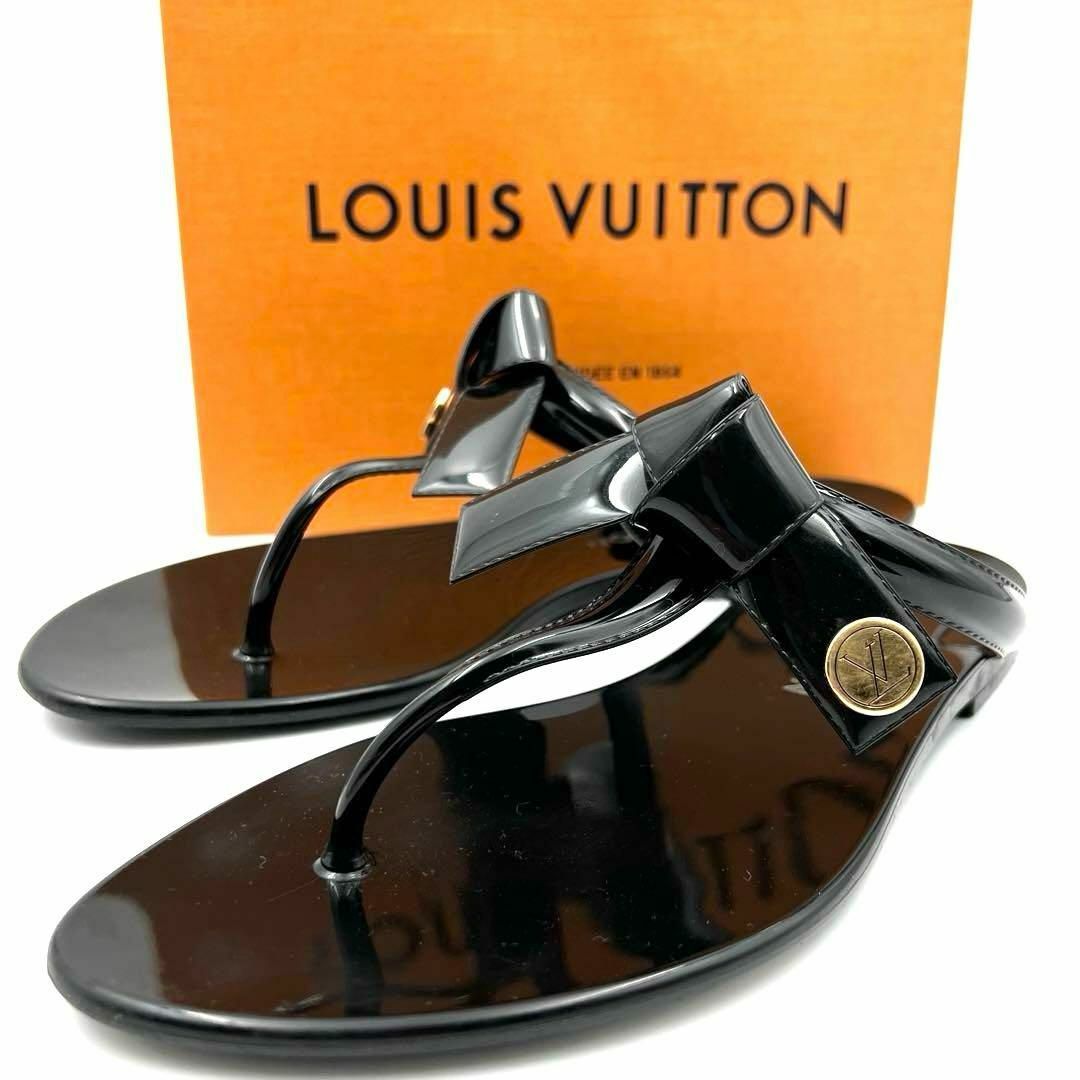 LOUIS VUITTON(ルイヴィトン)の《美品》LOUIS VUITTON モノグラム フラット トング サンダル レディースの靴/シューズ(サンダル)の商品写真