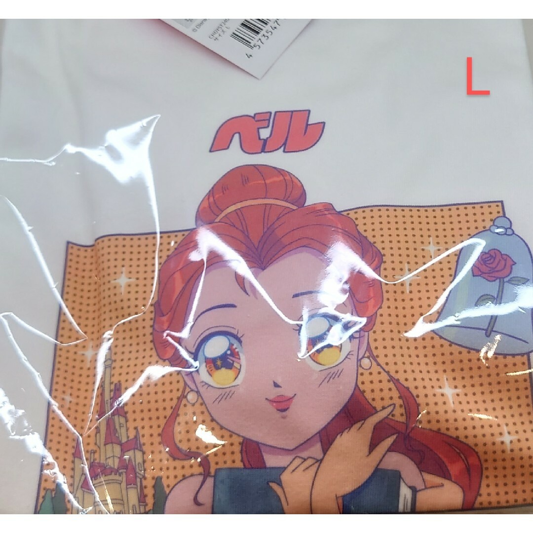 美女と野獣(ビジョトヤジュウ)の新品 ディズニー MANGAプリンセス Tシャツ L漫画 美女と野獣ベル マンガ レディースのトップス(Tシャツ(半袖/袖なし))の商品写真
