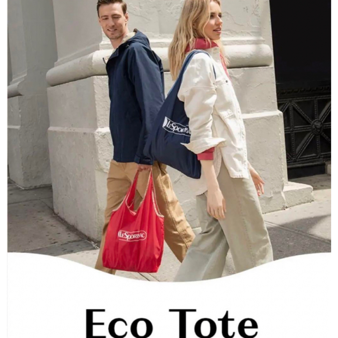 LeSportsac(レスポートサック)のレスポートサック　エコバッグ LG ECO MARKET TOTE ブラック レディースのバッグ(エコバッグ)の商品写真