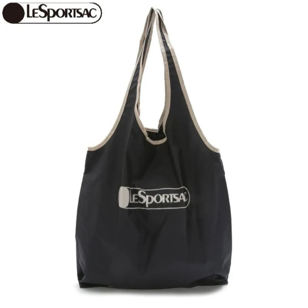 LeSportsac(レスポートサック)のレスポートサック　エコバッグ LG ECO MARKET TOTE ブラック レディースのバッグ(エコバッグ)の商品写真