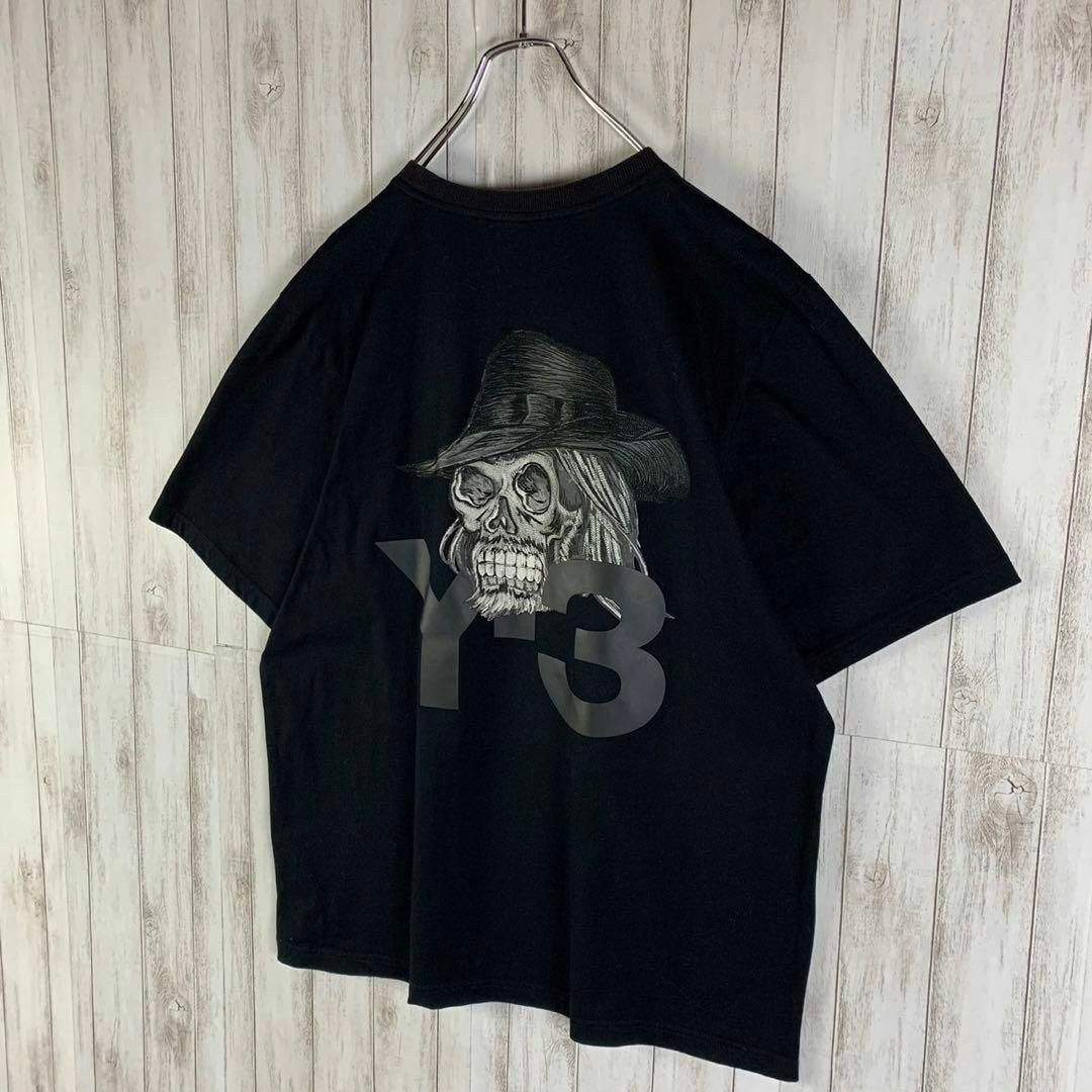 Yohji Yamamoto(ヨウジヤマモト)の【超人気モデル】Y-3 ワイスリー バック刺繍ロゴ スカル 入手困難 Tシャツ メンズのトップス(Tシャツ/カットソー(半袖/袖なし))の商品写真