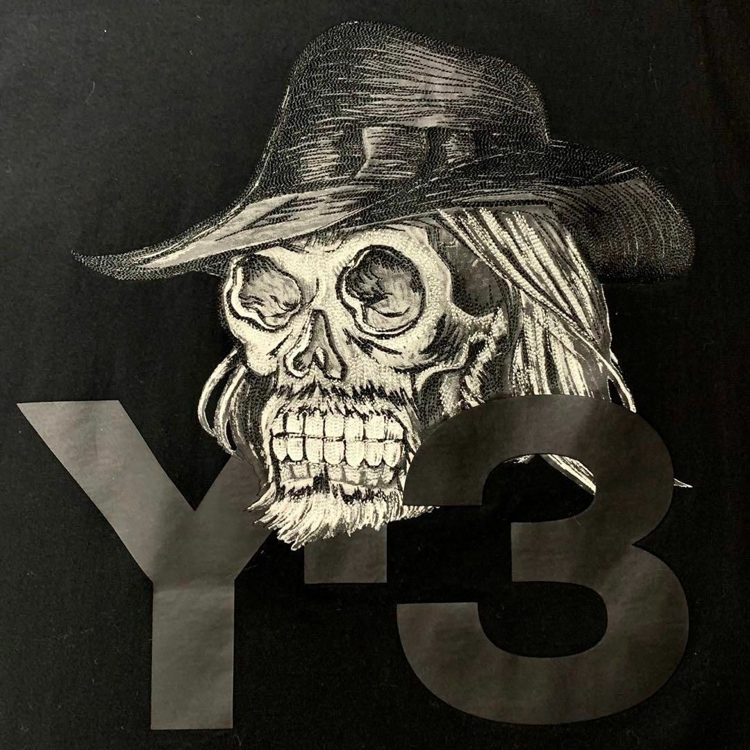 Yohji Yamamoto(ヨウジヤマモト)の【超人気モデル】Y-3 ワイスリー バック刺繍ロゴ スカル 入手困難 Tシャツ メンズのトップス(Tシャツ/カットソー(半袖/袖なし))の商品写真