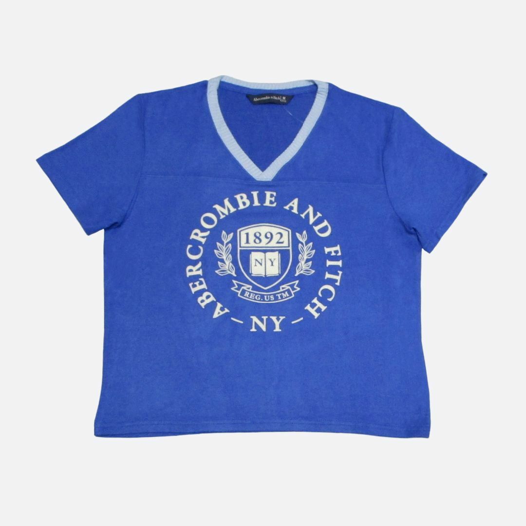 Abercrombie&Fitch(アバクロンビーアンドフィッチ)の★新品★アバクロンビー&フィッチ★ヴィスコースニット半袖Tシャツ(Blue/M) レディースのトップス(Tシャツ(半袖/袖なし))の商品写真