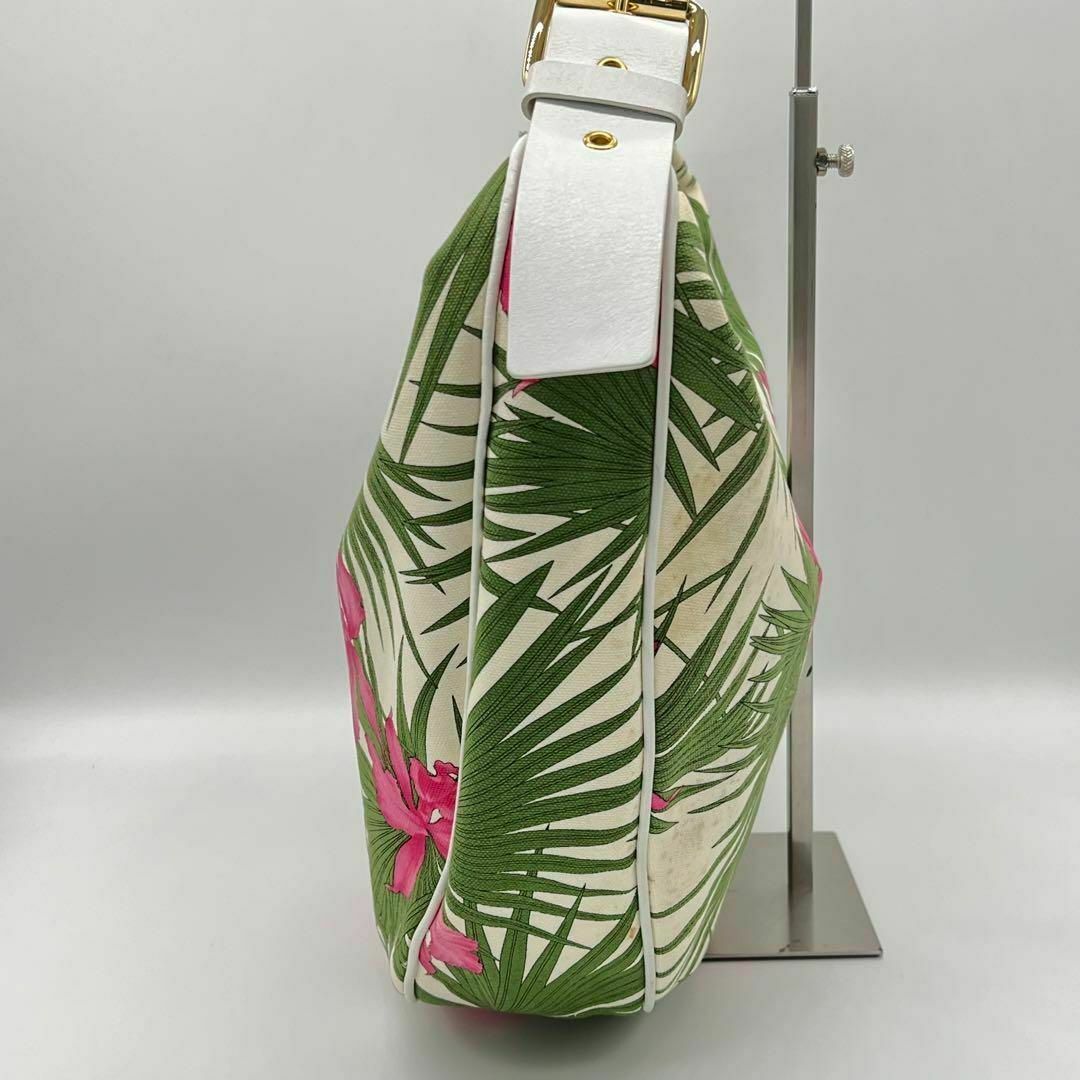 celine(セリーヌ)の✨良品✨CELINE ホーボー ショルダーバッグ 斜め掛け 花柄 ホワイト レディースのバッグ(ショルダーバッグ)の商品写真