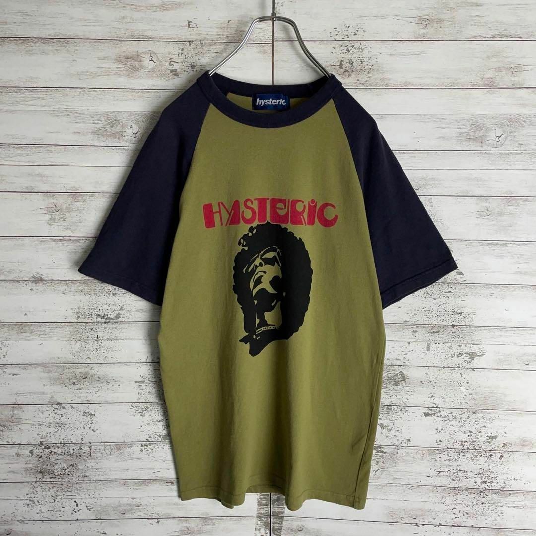 HYSTERIC GLAMOUR(ヒステリックグラマー)の9115【超希少デザイン】ヒステリックグラマー☆ビッグロゴ ラグランtシャツ美品 メンズのトップス(Tシャツ/カットソー(半袖/袖なし))の商品写真