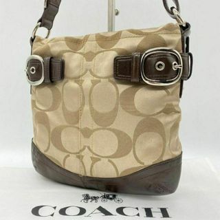 コーチ(COACH)の✨美品✨COACH　コーチ　シグネチャー　ショルダーバッグ　キャンバス(ショルダーバッグ)