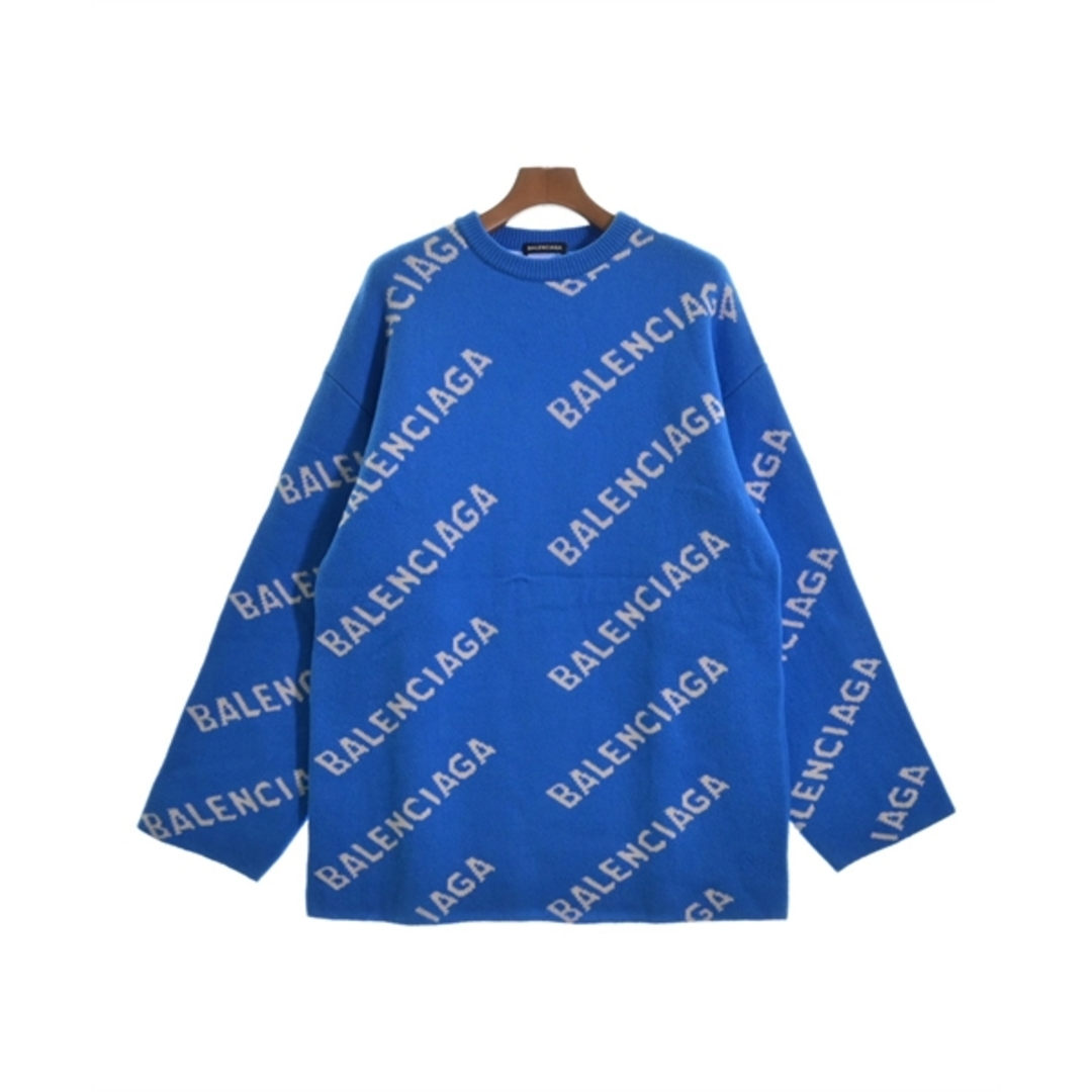 BALENCIAGA - BALENCIAGA バレンシアガ ニット・セーター XS 青x BALENCIAGA - BALENCIAGA バレンシアガ ニット・セーター XS 青x