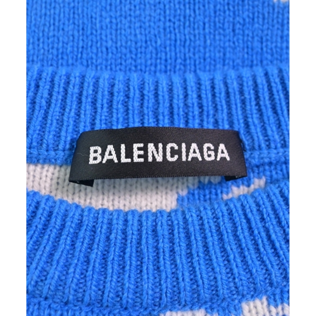 BALENCIAGA - BALENCIAGA バレンシアガ ニット・セーター XS 青x BALENCIAGA - BALENCIAGA バレンシアガ ニット・セーター XS 青x