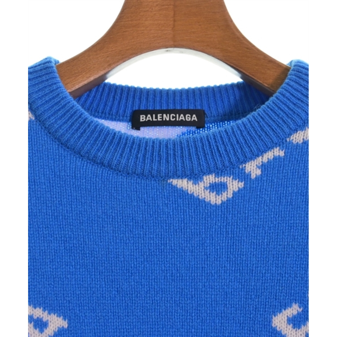 BALENCIAGA - BALENCIAGA バレンシアガ ニット・セーター XS 青x BALENCIAGA - BALENCIAGA バレンシアガ ニット・セーター XS 青x