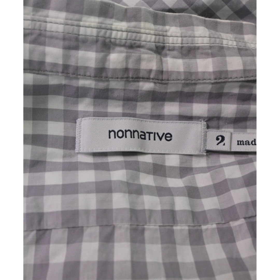 nonnative(ノンネイティブ)のnonnative カジュアルシャツ 2(M位) グレーx白(チェック) 【古着】【中古】 メンズのトップス(シャツ)の商品写真