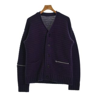 サカイ(sacai)のsacai サカイ カーディガン 1(S位) 紫 【古着】【中古】(カーディガン)