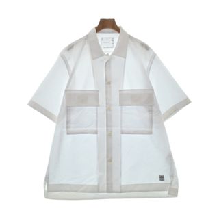 サカイ(sacai)のsacai サカイ カジュアルシャツ 4(XL位) 白 【古着】【中古】(シャツ)