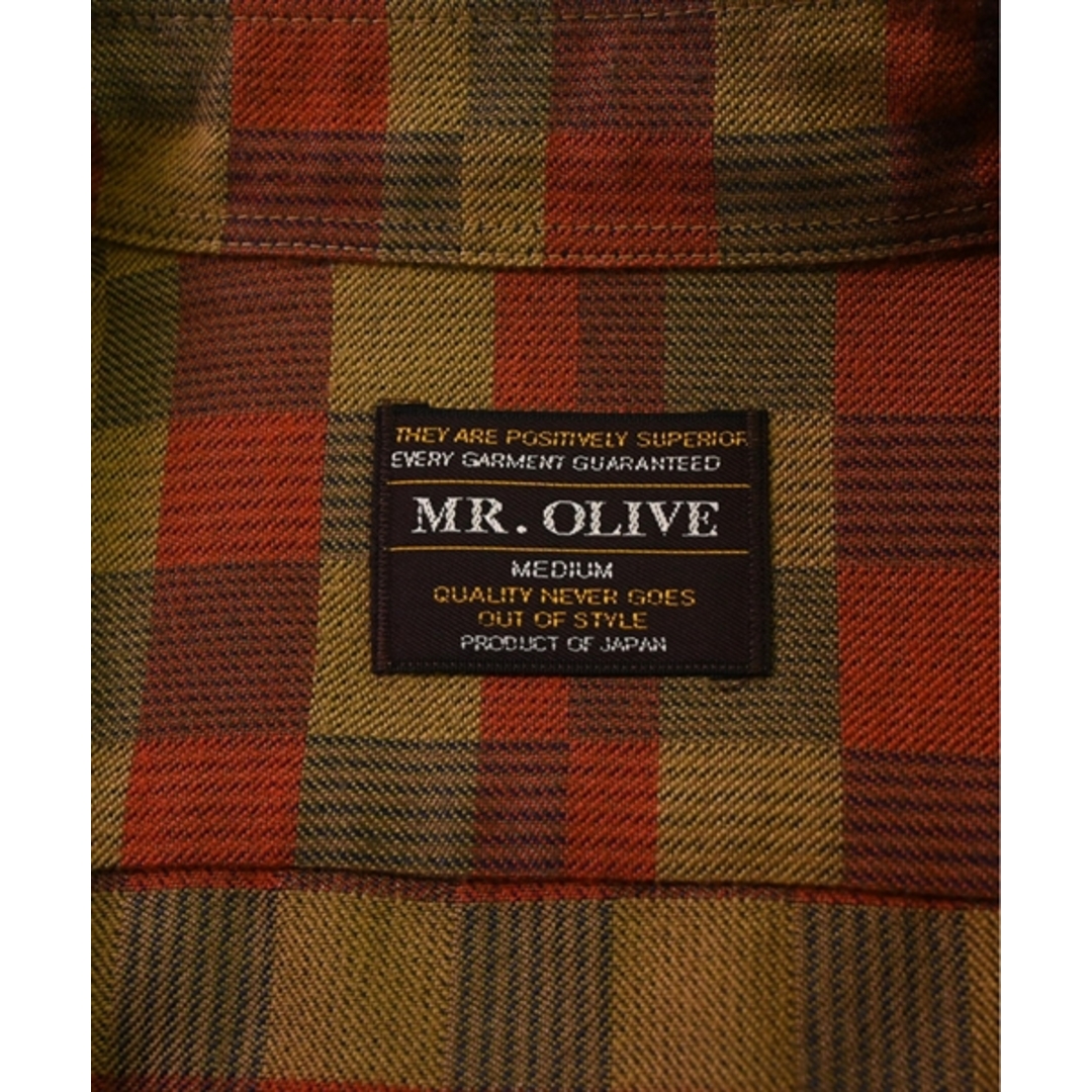 Mr.OLIVE(ミスターオリーブ)のMR.OLIVE カジュアルシャツ M オレンジxベージュxカーキ(総柄) 【古着】【中古】 メンズのトップス(シャツ)の商品写真