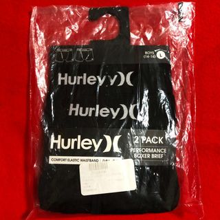 Hurley - HurleyパフォーマンスボクサーブリーフBOYS【L】黒2枚組：W66～71㎝