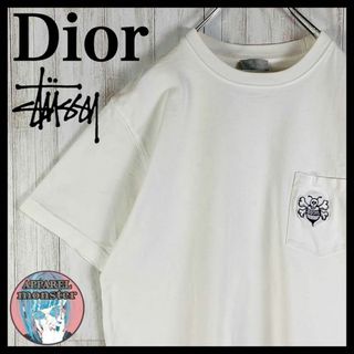 クリスチャンディオール(Christian Dior)の【限定コラボ】ディオール×ステューシー 刺繍ロゴ 即完売 希少 Tシャツ(Tシャツ/カットソー(半袖/袖なし))