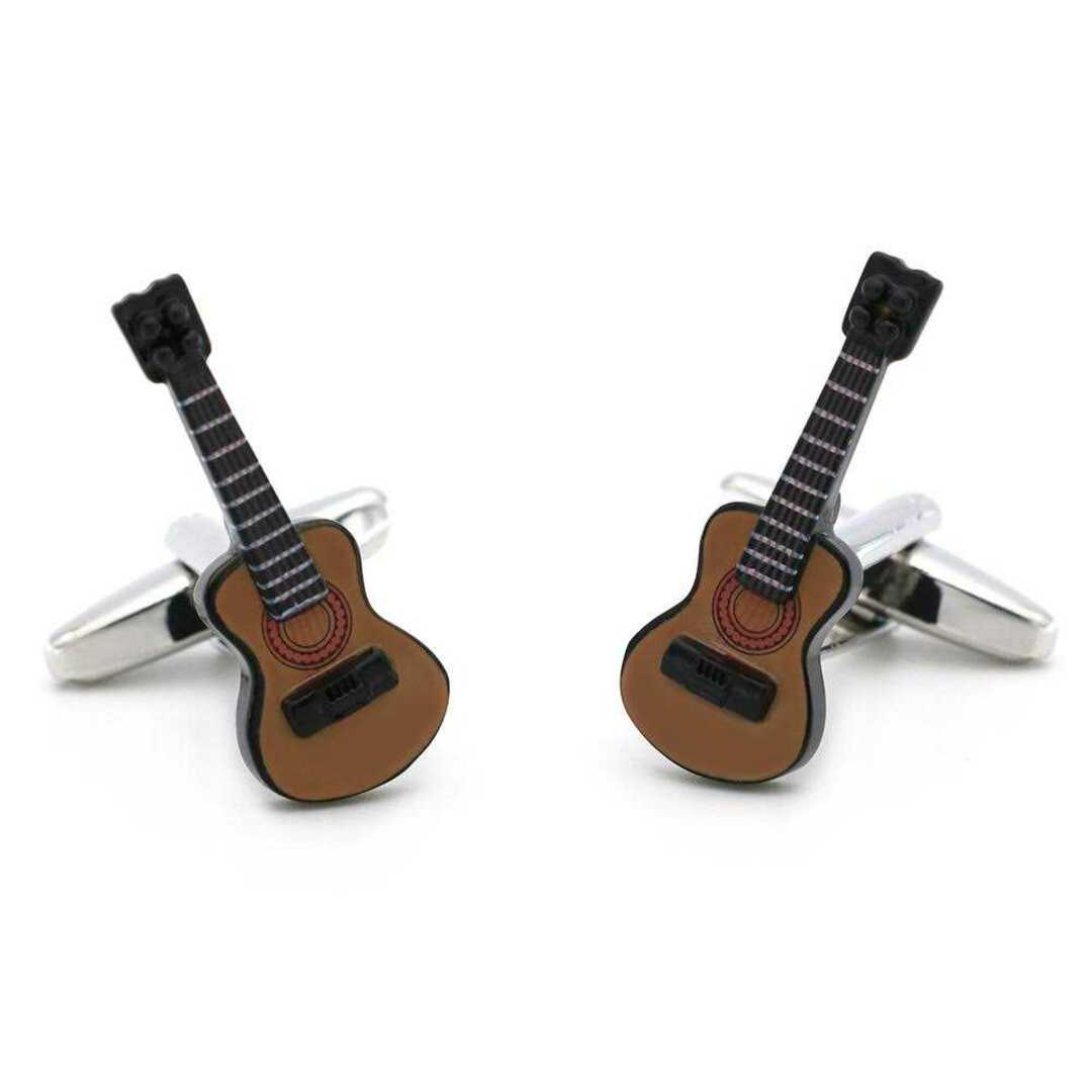 アコースティックギター カフスボタン カフスリンクス タイピン メンズのファッション小物(カフリンクス)の商品写真