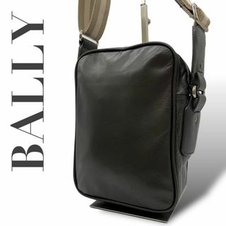 バリー(Bally)の美品　BALLY バリー　s3 レザー　ショルダーバッグ　斜め掛け　ブラウン　茶(ショルダーバッグ)