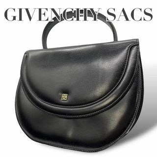 ジバンシィ(GIVENCHY)の美品　ジバンシー D1 フォーマルバッグ　ハンドバッグ　半月型　冠婚葬祭　黒(スーツ)