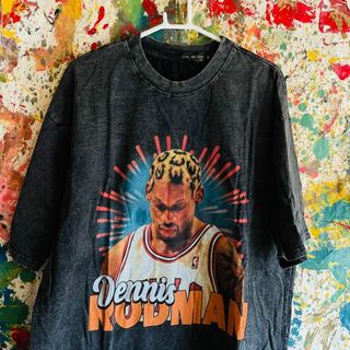 ロッドマン ケミカルウォッシュ リプリント Tシャツ 半袖 メンズ 新品 個性的(Tシャツ/カットソー(半袖/袖なし))