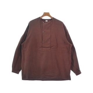 イートウツ(E. TAUTZ)のE.TAUTZ イートウツ カジュアルシャツ -(XXL位) 茶系 【古着】【中古】(シャツ)