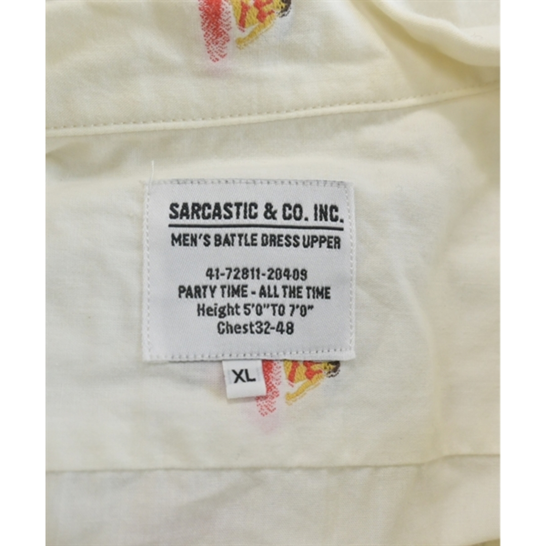 SARCASTIC(サキャスティック)のSARCASTIC カジュアルシャツ XL アイボリーx赤x緑等(総柄) 【古着】【中古】 メンズのトップス(シャツ)の商品写真