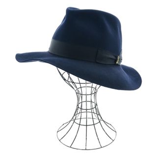 ボルサリーノ(Borsalino)のBorsalino ボルサリーノ ハット 58 紺 【古着】【中古】(ハット)