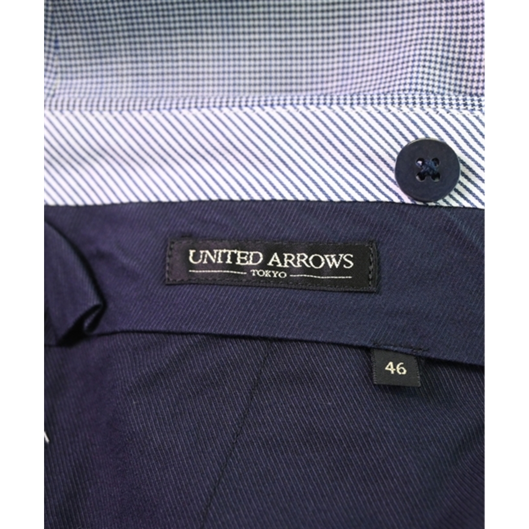 UNITED ARROWS(ユナイテッドアローズ)のUNITED ARROWS スラックス 46(M位) 白x紺(千鳥格子) 【古着】【中古】 メンズのパンツ(スラックス)の商品写真