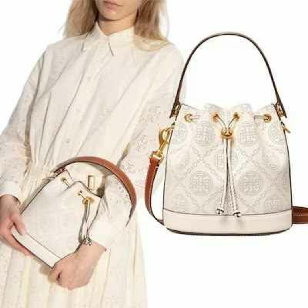 Tory Burch(トリーバーチ)の新品 トリーバーチ Tモノグラム パンチング バケット バッグ レディースのバッグ(ショルダーバッグ)の商品写真