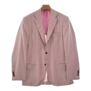 キトン(KITON)のKiton カジュアルジャケット 46(M位) ピンクx白xグレー(チェック) 【古着】【中古】(テーラードジャケット)