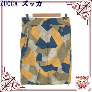 カバンドズッカ(CABANE de ZUCCa)のZUCCA ズッカ スカート ひざ丈 個性的 おしゃれ レディース 総柄 M(その他)