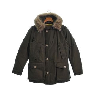 ウールリッチ(WOOLRICH)のWOOLRICH ウールリッチ ダウンジャケット/ダウンベスト M カーキ 【古着】【中古】(ダウンジャケット)