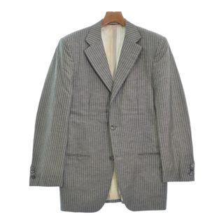 キトン(KITON)のKiton キトン カジュアルジャケット -(M位) グレーx白(ストライプ) 【古着】【中古】(テーラードジャケット)