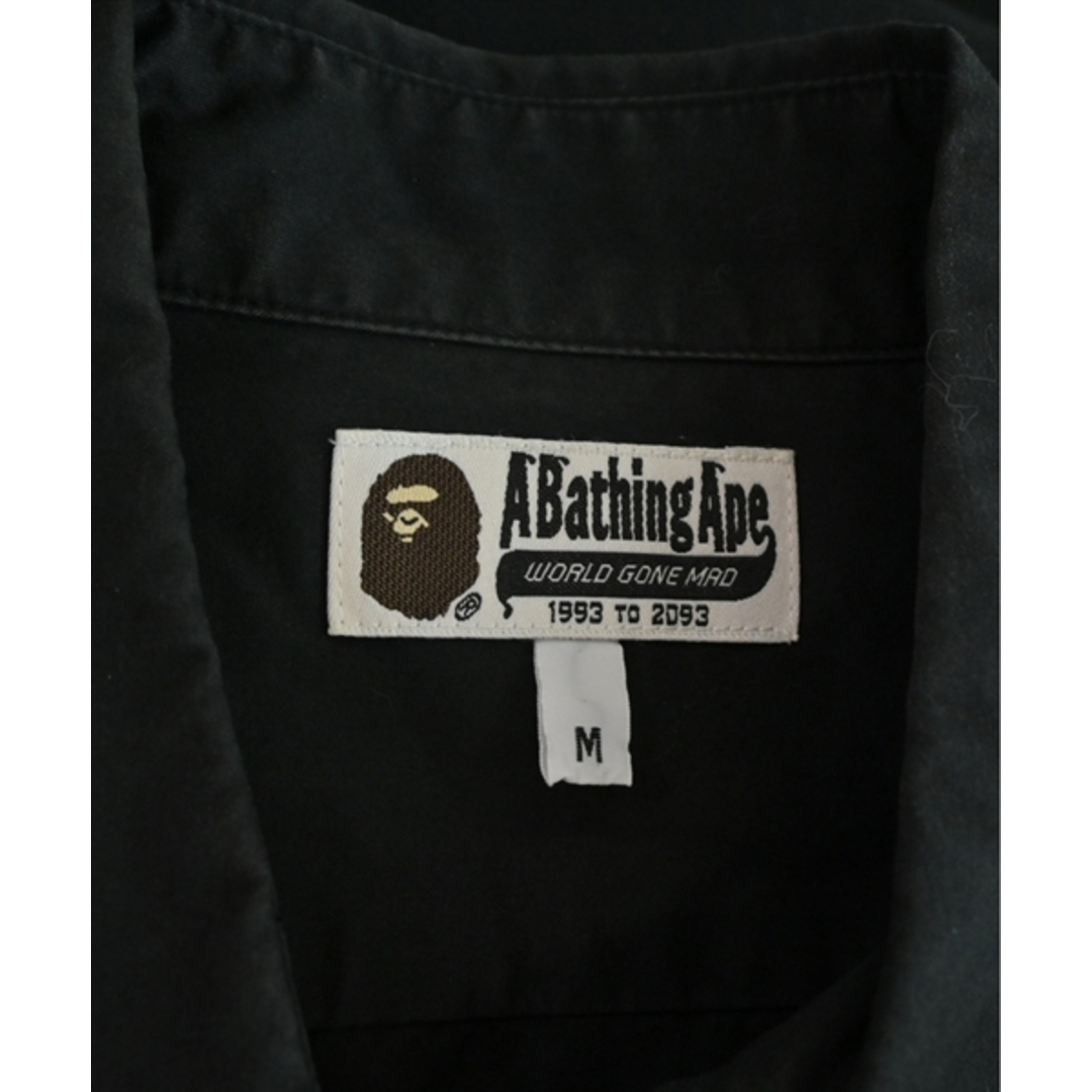 A BATHING APE(アベイシングエイプ)のA BATHING APE アベイシングエイプ カジュアルシャツ M 黒 【古着】【中古】 メンズのトップス(シャツ)の商品写真