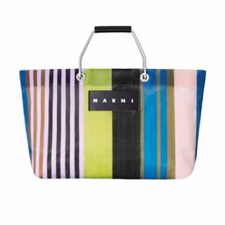 Marni - 新品 紗栄子愛用☆マルニフラワーカフェ ストライプバッグミニ 