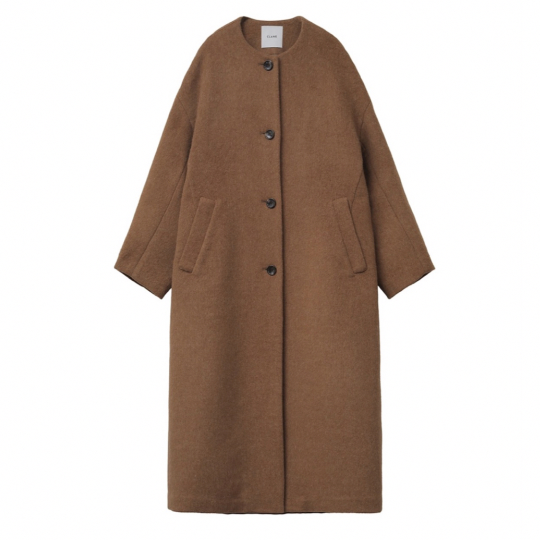 CLANE(クラネ)のCOLLORLESS WOOL COCOON COAT レディースのジャケット/アウター(ロングコート)の商品写真