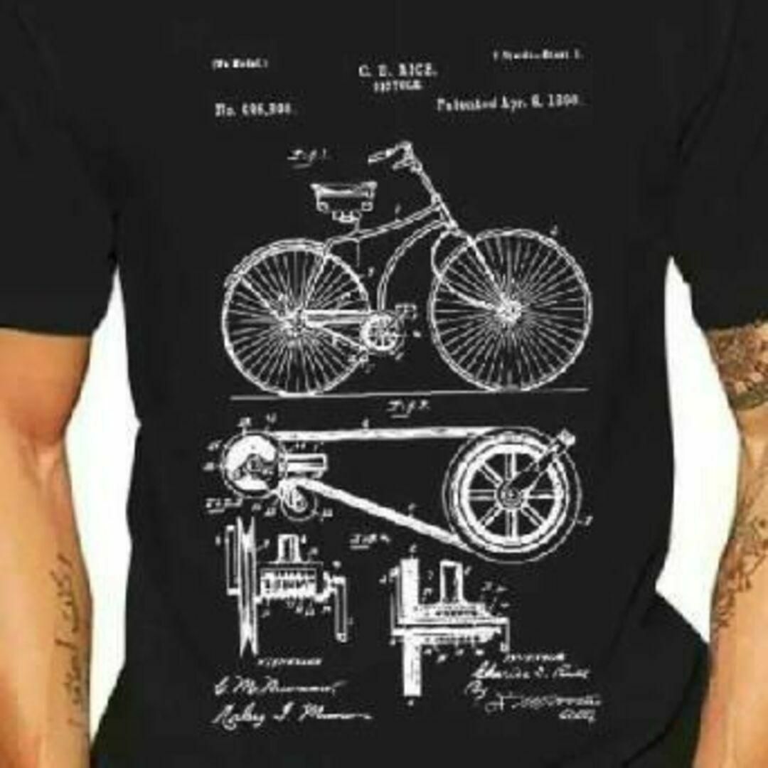 ロードバイク 自転車図面 Tシャツ MTB シマノ105 ヒルクライムスプリン スポーツ/アウトドアの自転車(ウエア)の商品写真