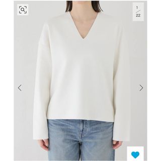 プラージュ(Plage)の【最終価格】ORGANIC COTTON フォルムニット　ホワイト(ニット/セーター)