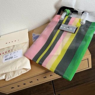 マルニ(Marni)のMARNI マルニ　マーケット  ストライプミニショルダーバッグ　新品(ショルダーバッグ)