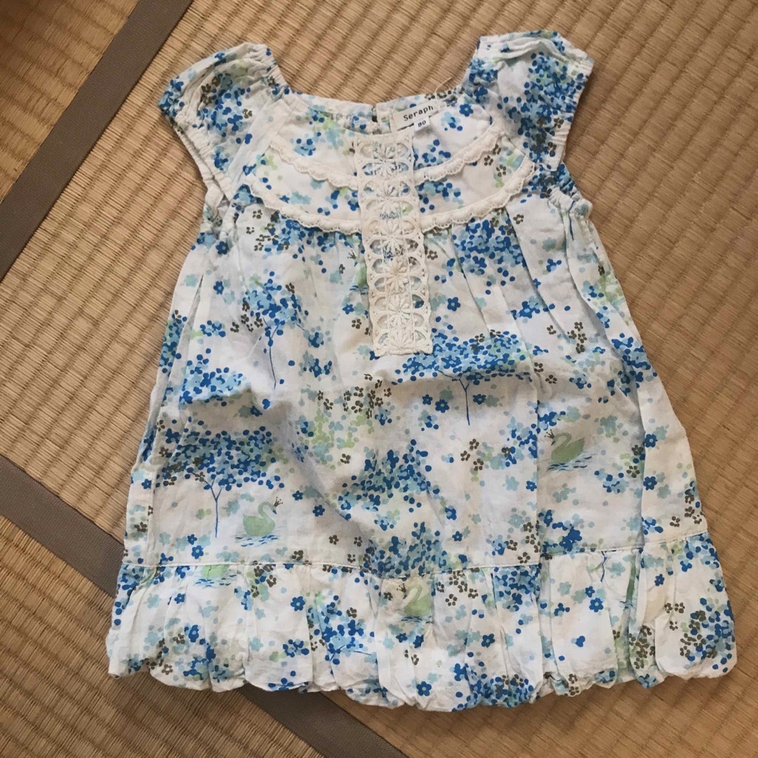 Seraph(セラフ)のセラフ　花柄　ワンピース　90 キッズ/ベビー/マタニティのキッズ服女の子用(90cm~)(ワンピース)の商品写真