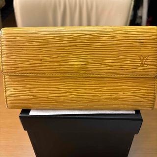 ルイヴィトン(LOUIS VUITTON)の#ルイビトン#エビイエロー#ロングウォレット#本革黄色長財布ラッキーカラー(財布)