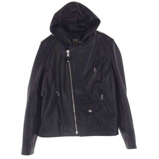 ショット(schott)のschott ショット ジャケット 503HDT 訳有 HOODED ONESTAR 牛革 カウハイド フード ワンスター レザー ライダース ジャケット ブラック系 38【中古】(その他)