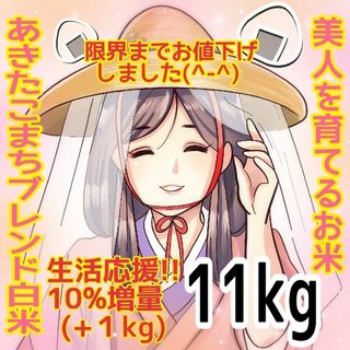 ★生活応援１０％(１kg)増量★あきたこまちブレンド白米（１１kg）送料込み★(米/穀物)