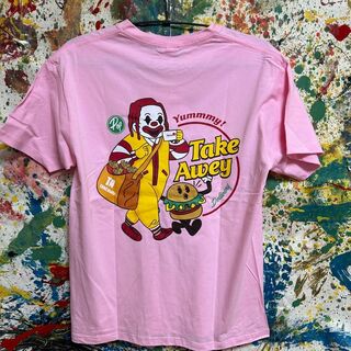 アバンギャルド ドナルド Tシャツ 半袖 メンズ 新品 個性的 ピンク(Tシャツ/カットソー(半袖/袖なし))