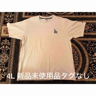 メジャーリーグベースボール(MLB)の【新品未使用】ドジャース　Tシャツ　サイズ4L　グレー(Tシャツ/カットソー(半袖/袖なし))