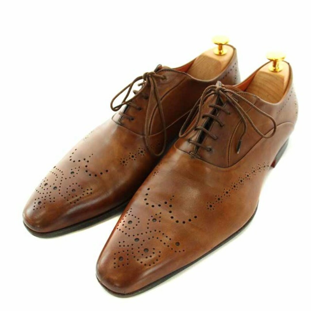 Santoni(サントーニ)のSANTONI ビジネスシューズ レザー レースアップ 内羽根式 パンチング 茶 メンズの靴/シューズ(ドレス/ビジネス)の商品写真