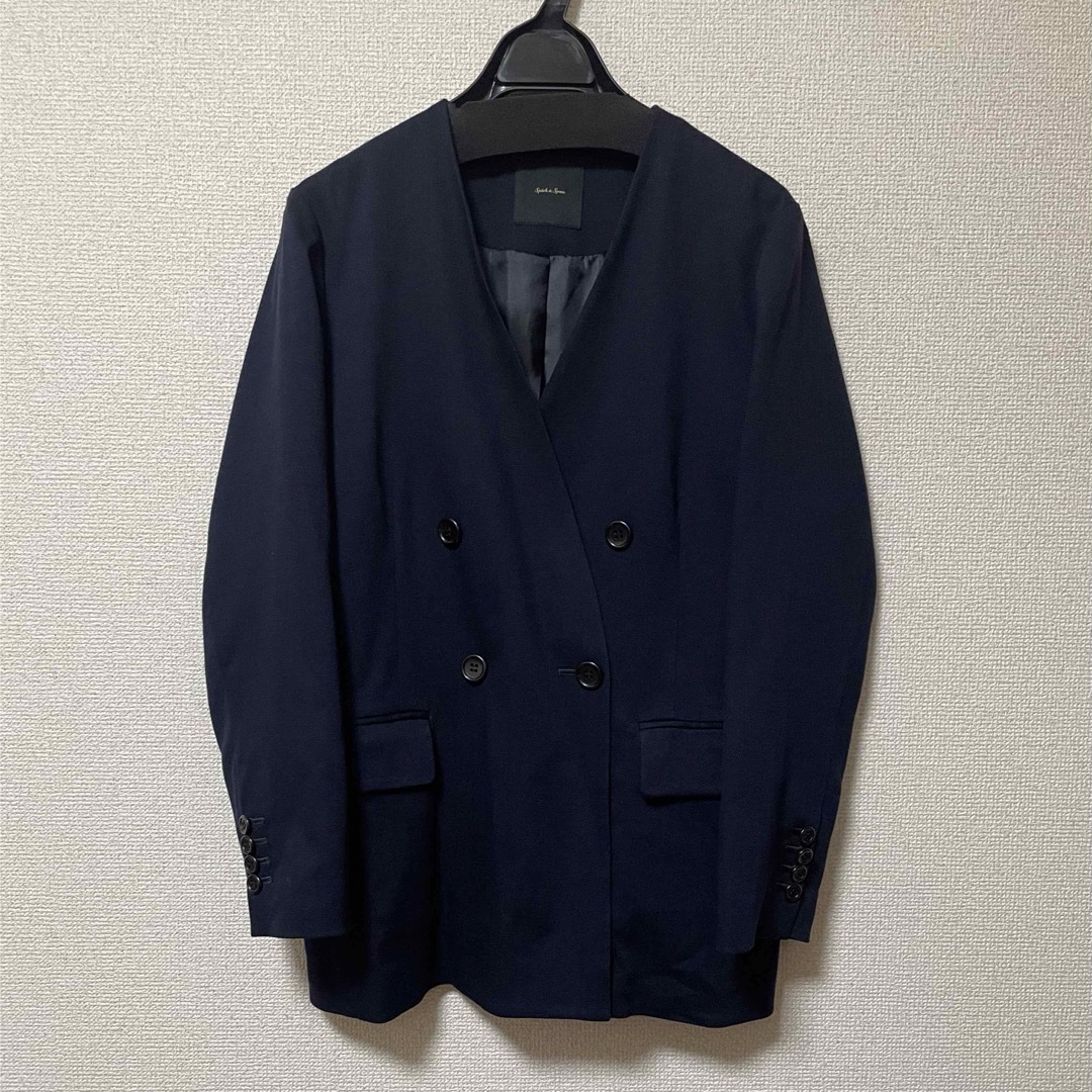 Spick & Span(スピックアンドスパン)のSpick&Span＊オックスVカラージャケット レディースのジャケット/アウター(ノーカラージャケット)の商品写真