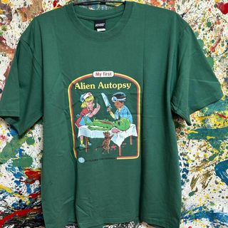 解剖実験 アバンギャルド Tシャツ 半袖 メンズ 新品 個性的 緑(Tシャツ/カットソー(半袖/袖なし))