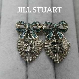 ジルスチュアート(JILLSTUART)の【匿名配送】ジル スチュアート ピアス ゴールド リボン 緑 ハート(ピアス)