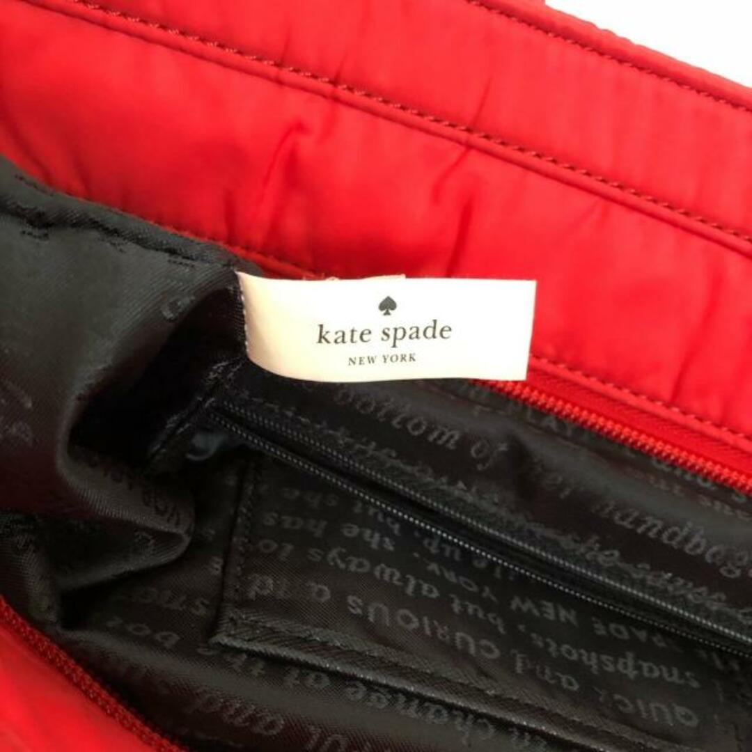 kate spade new york(ケイトスペードニューヨーク)のKate spade(ケイトスペード) ショルダーバッグ - PXRU6228 レッド×黒 リボン ナイロン×レザー レディースのバッグ(ショルダーバッグ)の商品写真